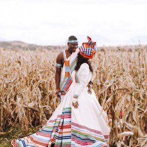 Modern IsiMpondo inspired wedding ensemble