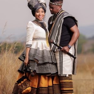Mustard and Cream wedding ensemble