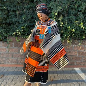 Cream and Orange 5 piece set