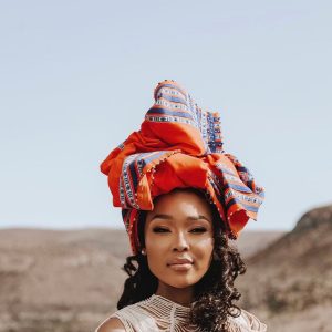 Rectangular beaded headwrap