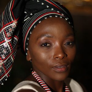 Rectangular beaded headwrap