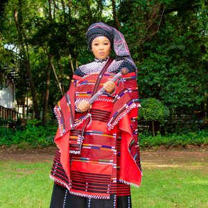 Red & black 5 piece ladies ensemble