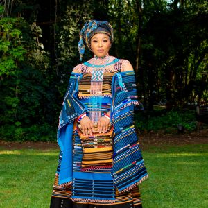 Mustard & Turquoise 5 piece ladies ensemble