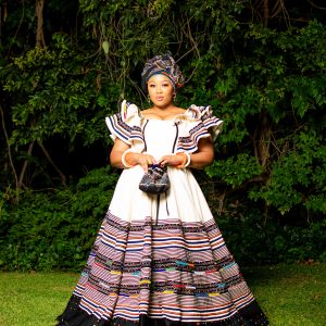 Cream peplum sleeves ladies ensemble