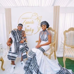 Zanele-Black & White Xhosa wedding ensemble
