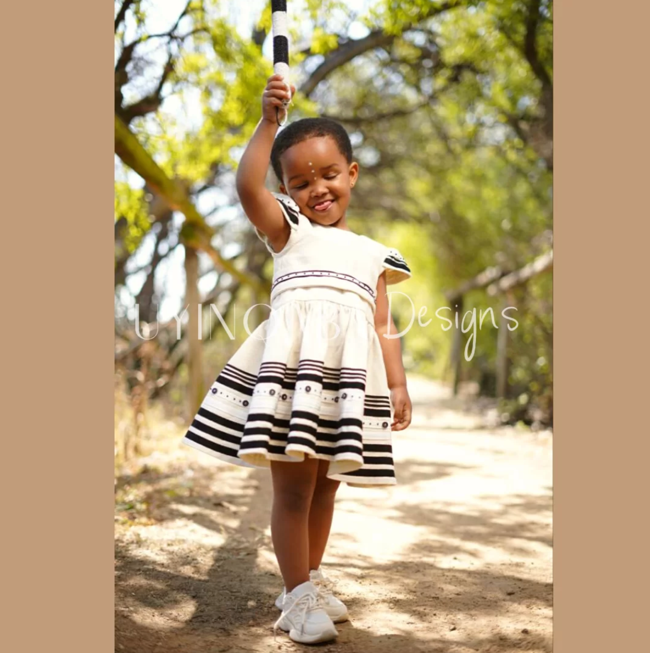 Kids Cream Umbhaco Dress - Image 2
