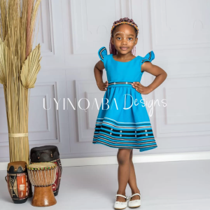 Kids Turquoise Umbhaco Dress