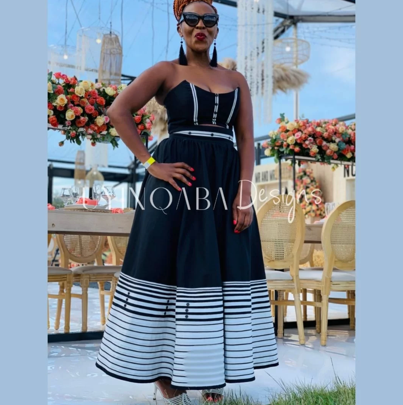 Black Omila Skirt & Corset Ensemble