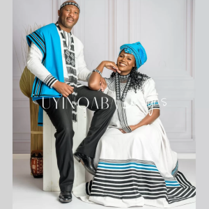 White, Black & Turquoise His & Hers Ensemble