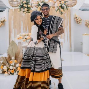 Mustard and Cream Wedding ensemble