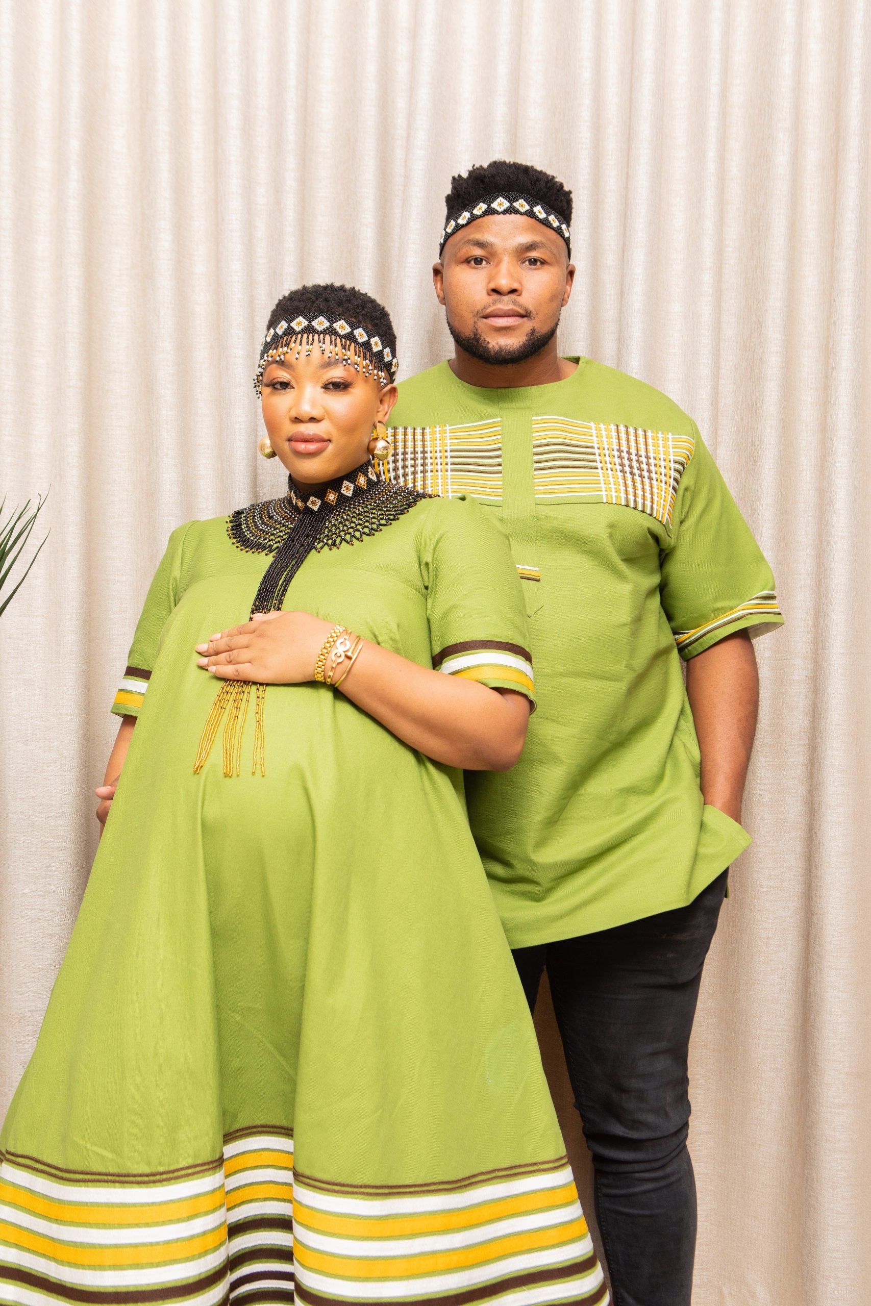 Olive Green his and hers ensemble - Image 2