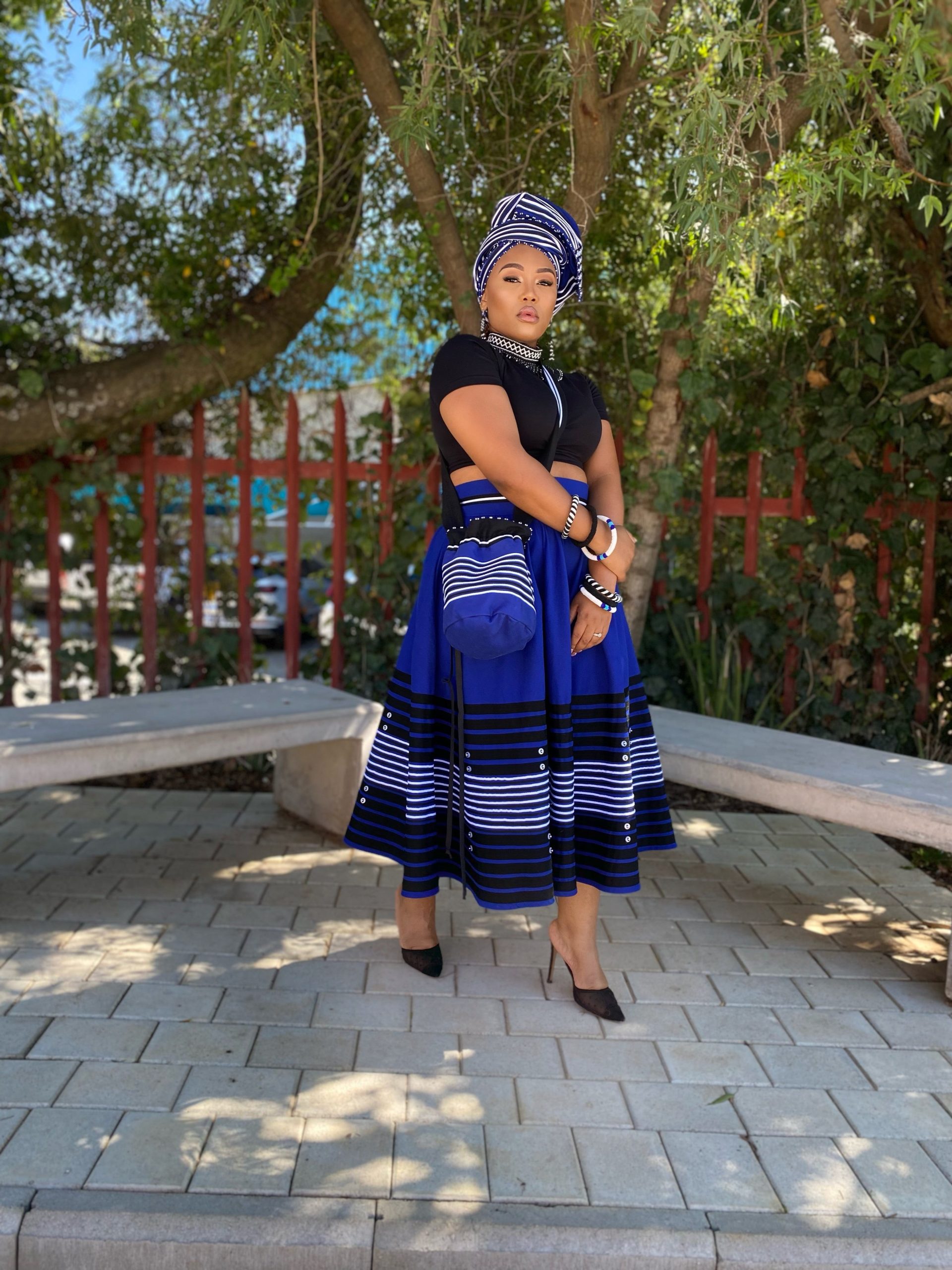 Royal blue, turquoise and red women’s skirts - Image 4